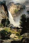 Thomas Moran Cascade Falls Yosemite painting